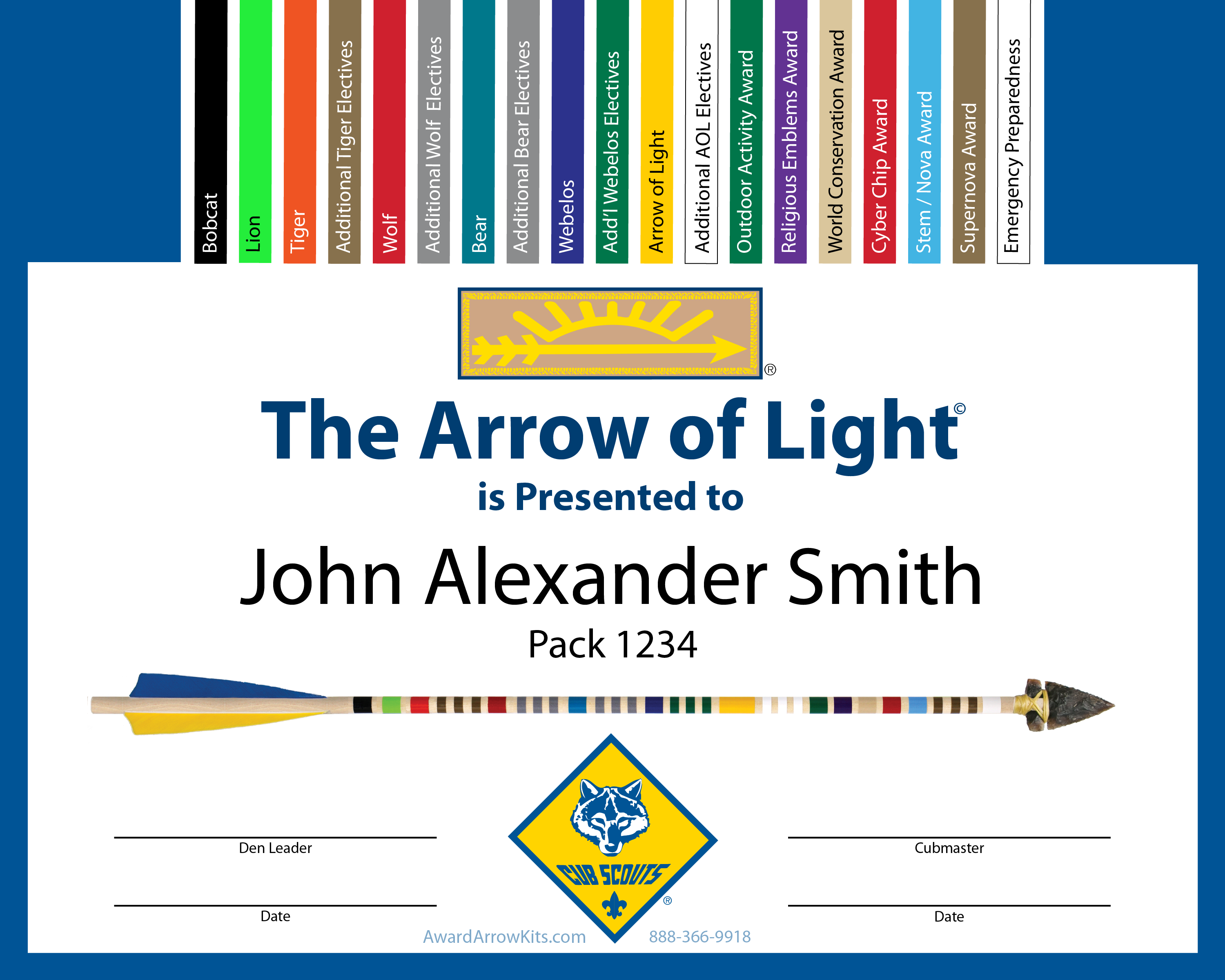 Arrow Of Light Color Chart 2018